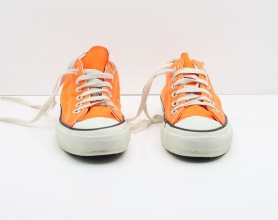 Converse All Star Made in USA Basse US 5.5 Col. Arancio FLUO scarpe vi Vintage Clothing Shop